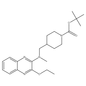 tert-Butyl 4-(((3-ethoxyquinoxalin-2-yl)(methyl)amino)methyl)piperidine-1-carboxylate结构式