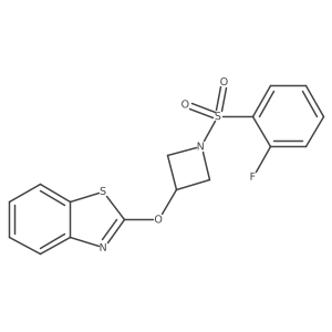 2-((1-((2-Fluorophenyl)sulfonyl)azetidin-3-yl)oxy)benzo[d]thiazole Structure