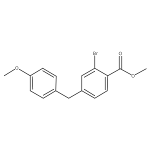 2-Bromo-4-[(4-methoxyphenyl)methyl]benzoic acid methyl ester Structure