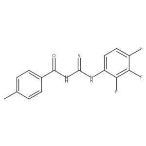 4-methyl-N-((2,3,4-trifluorophenyl)carbamothioyl)benzamide结构式
