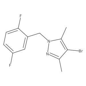 4-Bromo-1-(2,5-difluorobenzyl)-3,5-dimethyl-1H-pyrazole Structure