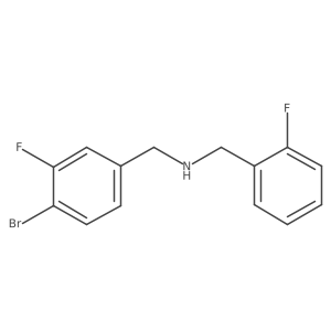 [(4-Bromo-3-fluorophenyl)methyl][(2-fluorophenyl)methyl]amine Structure