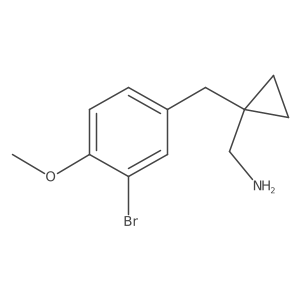 {1-[(3-Bromo-4-methoxyphenyl)methyl]cyclopropyl}methanamine结构式