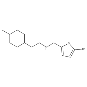 n-((5-Bromofuran-2-yl)methyl)-2-(4-methylcyclohexyl)ethan-1-amine结构式