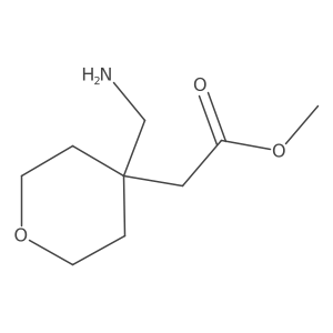Methyl 2-[4-(aminomethyl)oxan-4-yl]acetate结构式