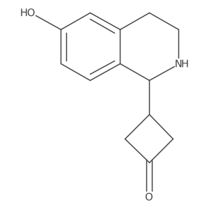 3-(6-Hydroxy-1,2,3,4-tetrahydroisoquinolin-1-yl)cyclobutan-1-one Structure