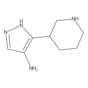 3-(Piperidin-3-yl)-1H-pyrazol-4-amine结构式