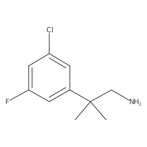 2-(3-Chloro-5-fluorophenyl)-2-methylpropan-1-amine结构式