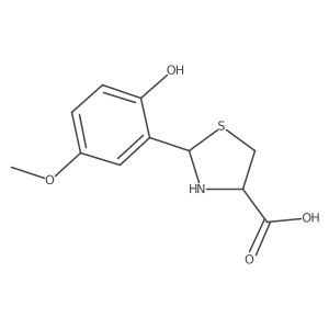 2-(2-Hydroxy-5-methoxyphenyl)-1,3-thiazolidine-4-carboxylic acid Structure