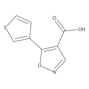 5-(Thiophen-3-yl)-1,2-oxazole-4-carboxylic acid结构式