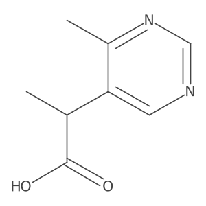 2-(4-Methylpyrimidin-5-yl)propanoic acid结构式