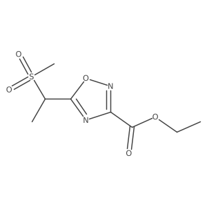 Ethyl 5-(1-methanesulfonylethyl)-1,2,4-oxadiazole-3-carboxylate结构式