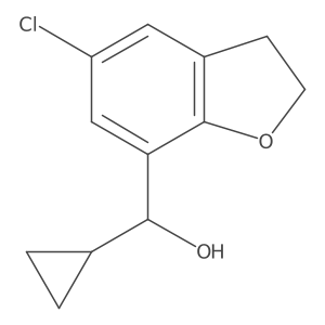 (5-Chloro-2,3-dihydro-1-benzofuran-7-YL)(cyclopropyl)methanol结构式