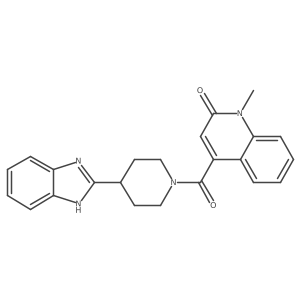 4-{[4-(1H-benzimidazol-2-yl)piperidin-1-yl]carbonyl}-1-methylquinolin-2(1H)-one结构式