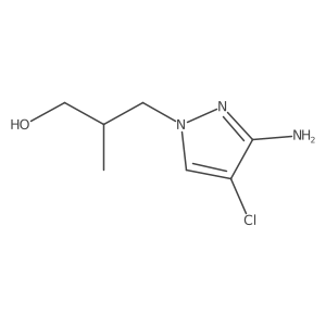 3-(3-Amino-4-chloro-1H-pyrazol-1-yl)-2-methylpropan-1-ol Structure