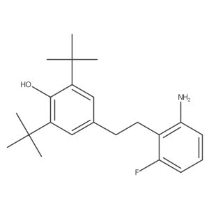 4-[2-(2-Amino-6-fluorophenyl)ethyl]-2,6-bis(1,1-dimethylethyl)phenol结构式