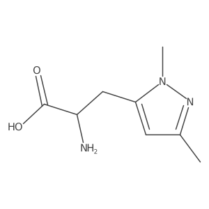 (2S)-2-Amino-3-(1,3-dimethyl-1H-pyrazol-5-yl)propanoic acid Structure