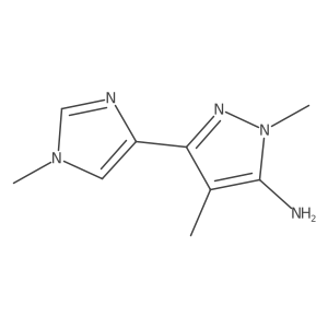 1,4-Dimethyl-3-(1-methyl-1H-imidazol-4-yl)-1H-pyrazol-5-amine Structure