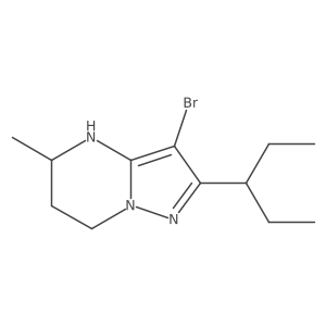 3-bromo-5-methyl-2-(pentan-3-yl)-4H,5H,6H,7H-pyrazolo[1,5-a]pyrimidine Structure