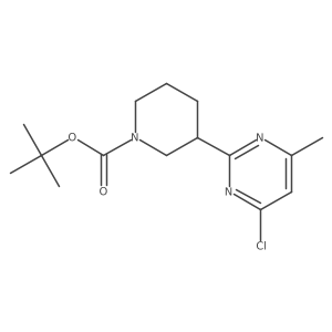 tert-Butyl 3-(4-chloro-6-methylpyrimidin-2-yl)piperidine-1-carboxylate Structure