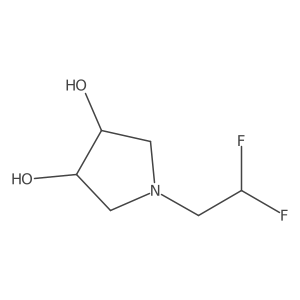 1-(2,2-Difluoroethyl)pyrrolidine-3,4-diol Structure