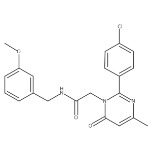 2-[2-(4-Chlorophenyl)-4-methyl-6-oxo-1,6-dihydropyrimidin-1-YL]-N-[(3-methoxyphenyl)methyl]acetamide Structure