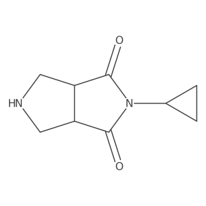 2-cyclopropyltetrahydropyrrolo[3,4-c]pyrrole-1,3(2H,3aH)-dione结构式