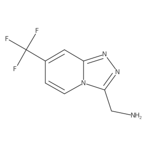 (7-(Trifluoromethyl)-[1,2,4]triazolo[4,3-a]pyridin-3-yl)methanamine Structure