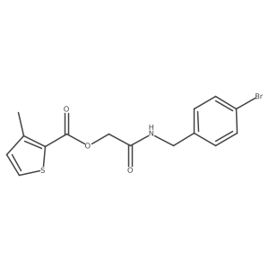 2-((4-Bromobenzyl)amino)-2-oxoethyl 3-methylthiophene-2-carboxylate结构式