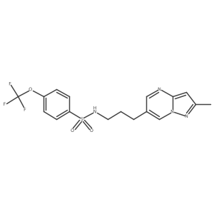 N-(3-(2-methylpyrazolo[1,5-a]pyrimidin-6-yl)propyl)-4-(trifluoromethoxy)benzenesulfonamide Structure