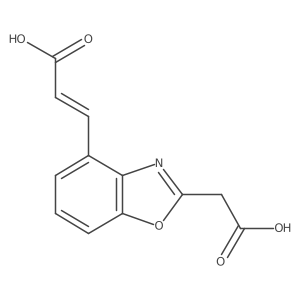 2-(Carboxymethyl)benzo[d]oxazole-4-acrylic acid结构式