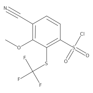 4-Cyano-3-methoxy-2-((trifluoromethyl)thio)benzene-1-sulfonyl chloride Structure