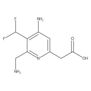 2-[4-amino-6-(aminomethyl)-5-(difluoromethyl)-2-pyridyl]acetic acid Structure