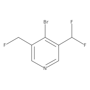 4-Bromo-3-(difluoromethyl)-5-(fluoromethyl)pyridine Structure