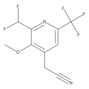 2-(Difluoromethyl)-3-methoxy-6-(trifluoromethyl)pyridine-4-acetonitrile结构式