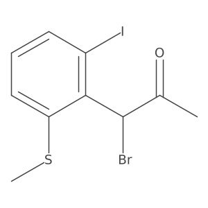 1-Bromo-1-(2-iodo-6-(methylthio)phenyl)propan-2-one结构式