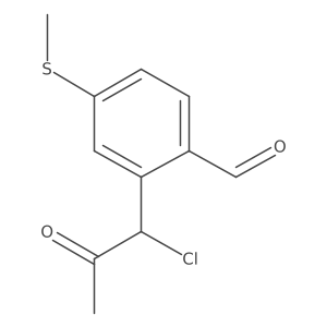 2-(1-Chloro-2-oxopropyl)-4-(methylthio)benzaldehyde结构式