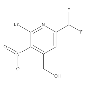(2-Bromo-6-(difluoromethyl)-3-nitropyridin-4-yl)methanol Structure