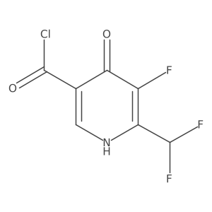 2-(Difluoromethyl)-3-fluoro-4-hydroxypyridine-5-carbonyl chloride结构式