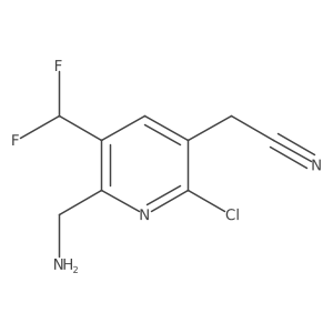 2-(Aminomethyl)-6-chloro-3-(difluoromethyl)pyridine-5-acetonitrile Structure