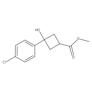 Methyl 3-(4-chlorophenyl)-3-hydroxycyclobutanecarboxylate Structure