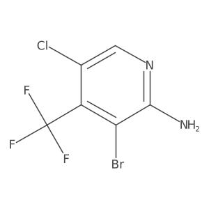 3-Bromo-5-chloro-4-(trifluoromethyl)pyridin-2-amine结构式