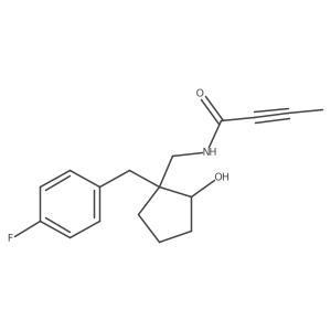 N-({1-[(4-fluorophenyl)methyl]-2-hydroxycyclopentyl}methyl)but-2-ynamide Structure