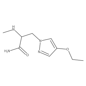 3-(4-ethoxy-1H-pyrazol-1-yl)-2-(methylamino)propanamide结构式