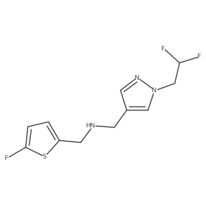 {[1-(2,2-difluoroethyl)-1H-pyrazol-4-yl]methyl}[(5-fluorothiophen-2-yl)methyl]amine Structure