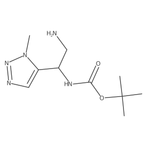 tert-butyl N-[2-amino-1-(1-methyl-1H-1,2,3-triazol-5-yl)ethyl]carbamate结构式