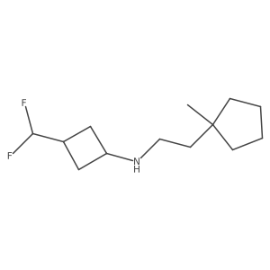 3-(difluoromethyl)-N-[2-(1-methylcyclopentyl)ethyl]cyclobutan-1-amine Structure