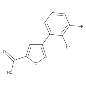 3-(2-Bromo-3-fluorophenyl)-1,2-oxazole-5-carboxylic acid Structure
