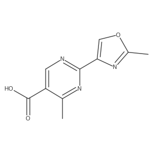 4-Methyl-2-(2-methyl-1,3-oxazol-4-yl)pyrimidine-5-carboxylic acid Structure
