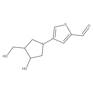 4-[3-Hydroxy-4-(hydroxymethyl)pyrrolidin-1-yl]thiophene-2-carbaldehyde Structure